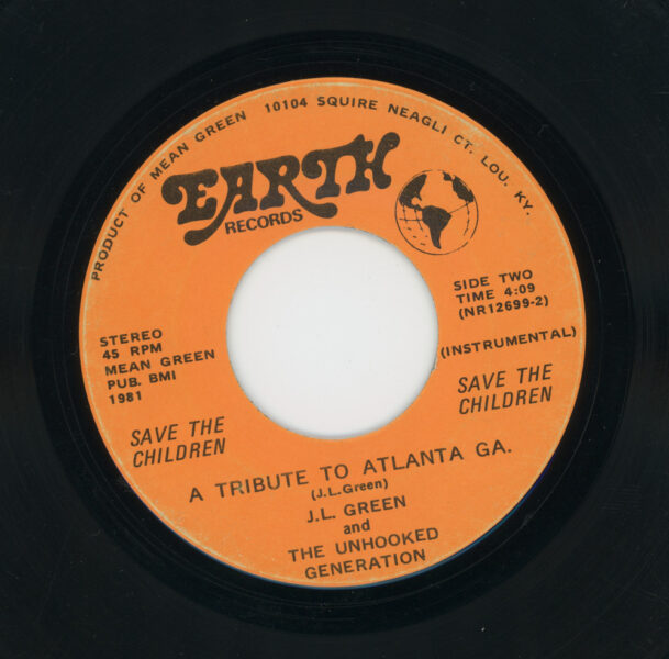 Album scan: J L Green The Unhooked Generation A Tribute To Atlanta G A Instrumental 1981 NR12699 2 2